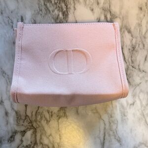 Pink Dior Canvas Cosmetic Pouch